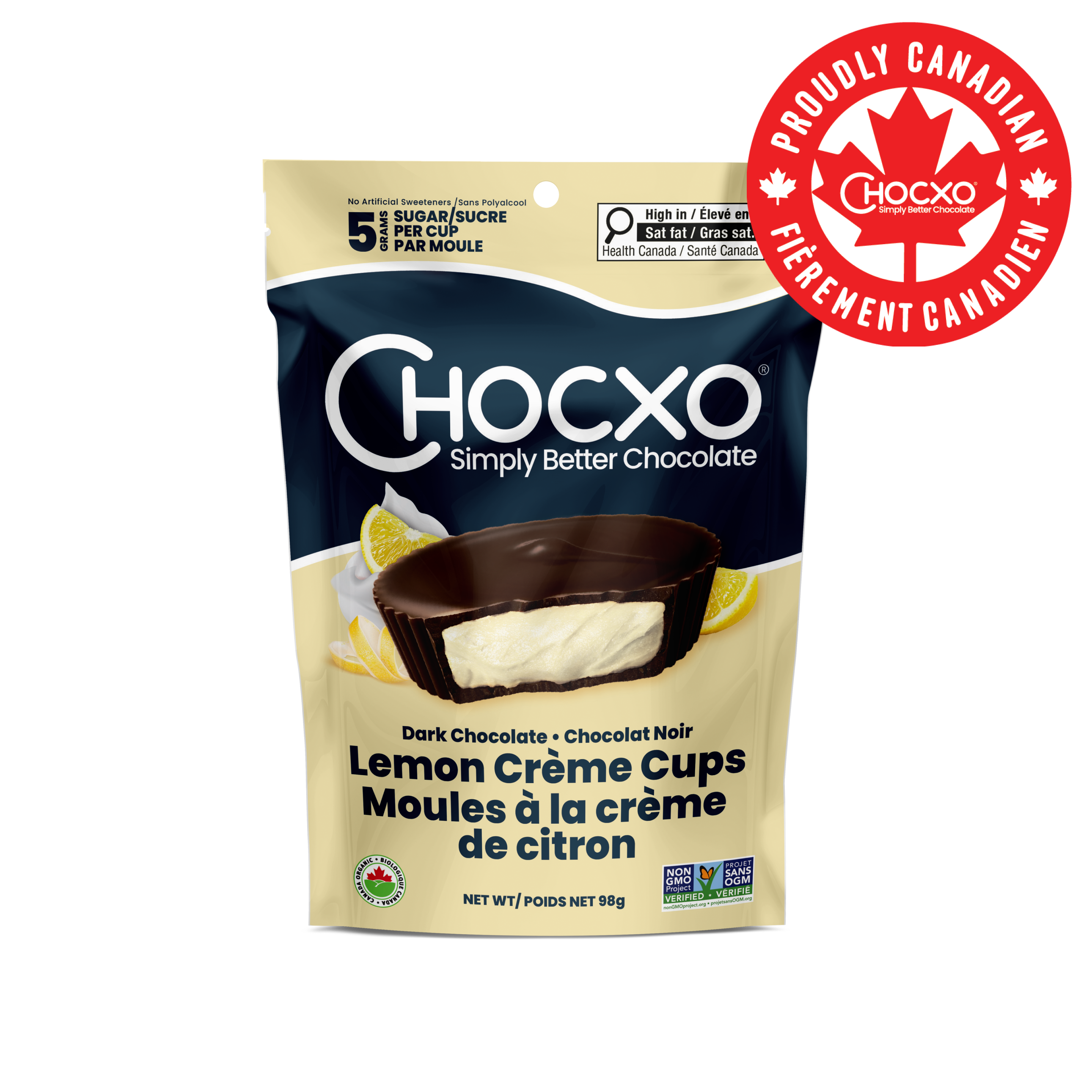 Dark Chocolate Lemon Crème Cups – Chocxo.ca