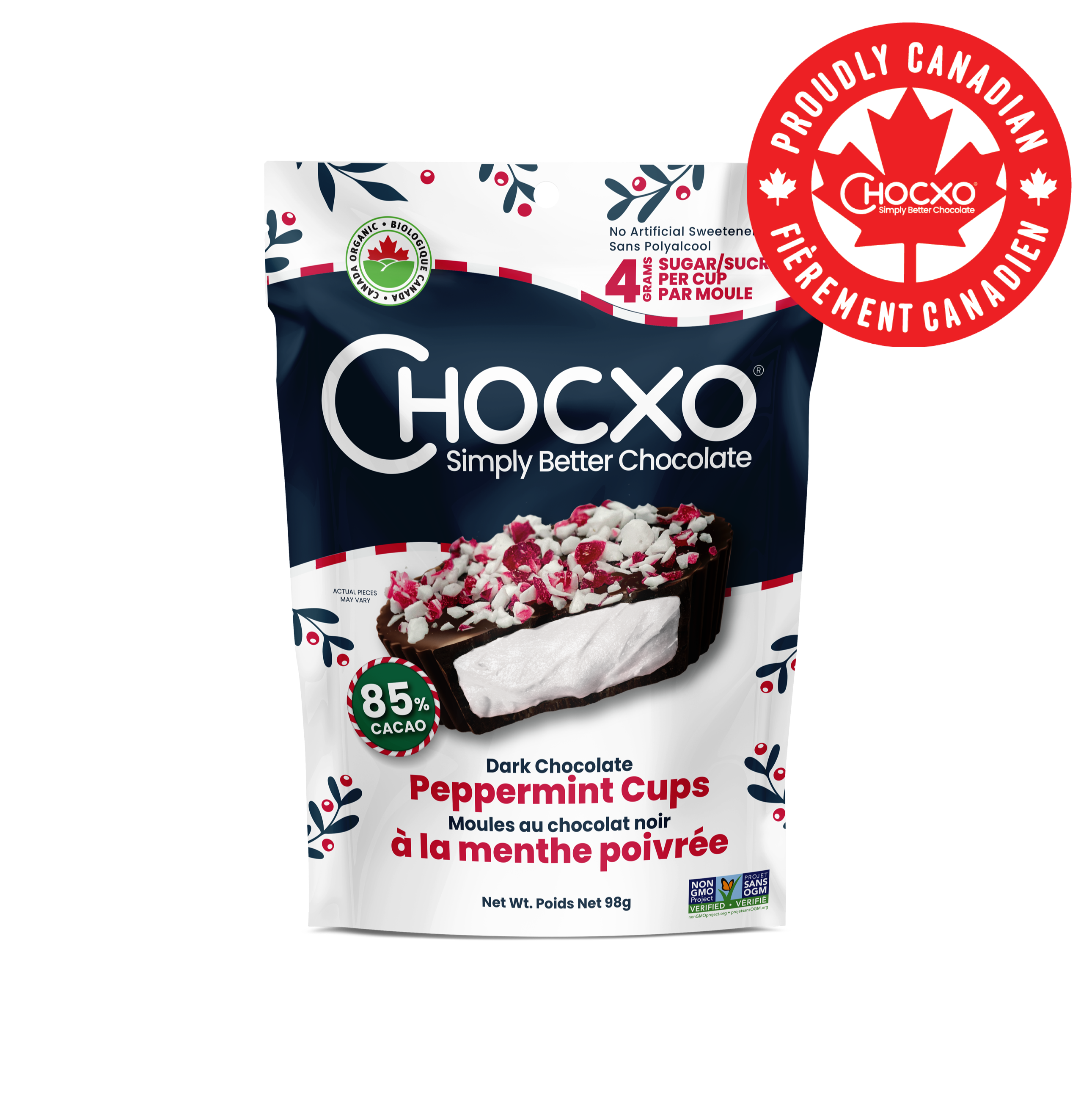 Dark Chocolate Peppermint Cups – Chocxo.ca