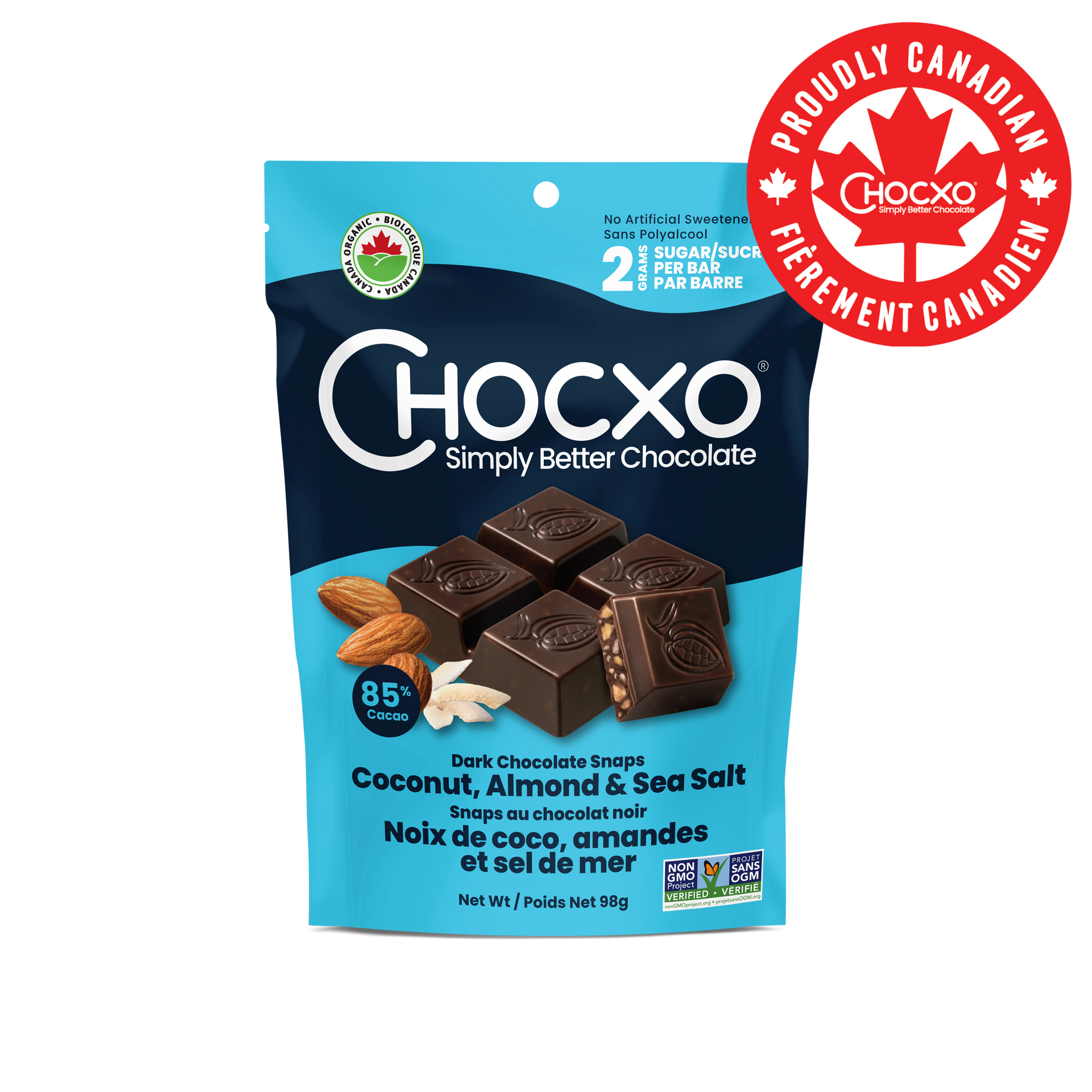 Sea Salt Almond Snaps | Chocxo Snacks – Chocxo.ca