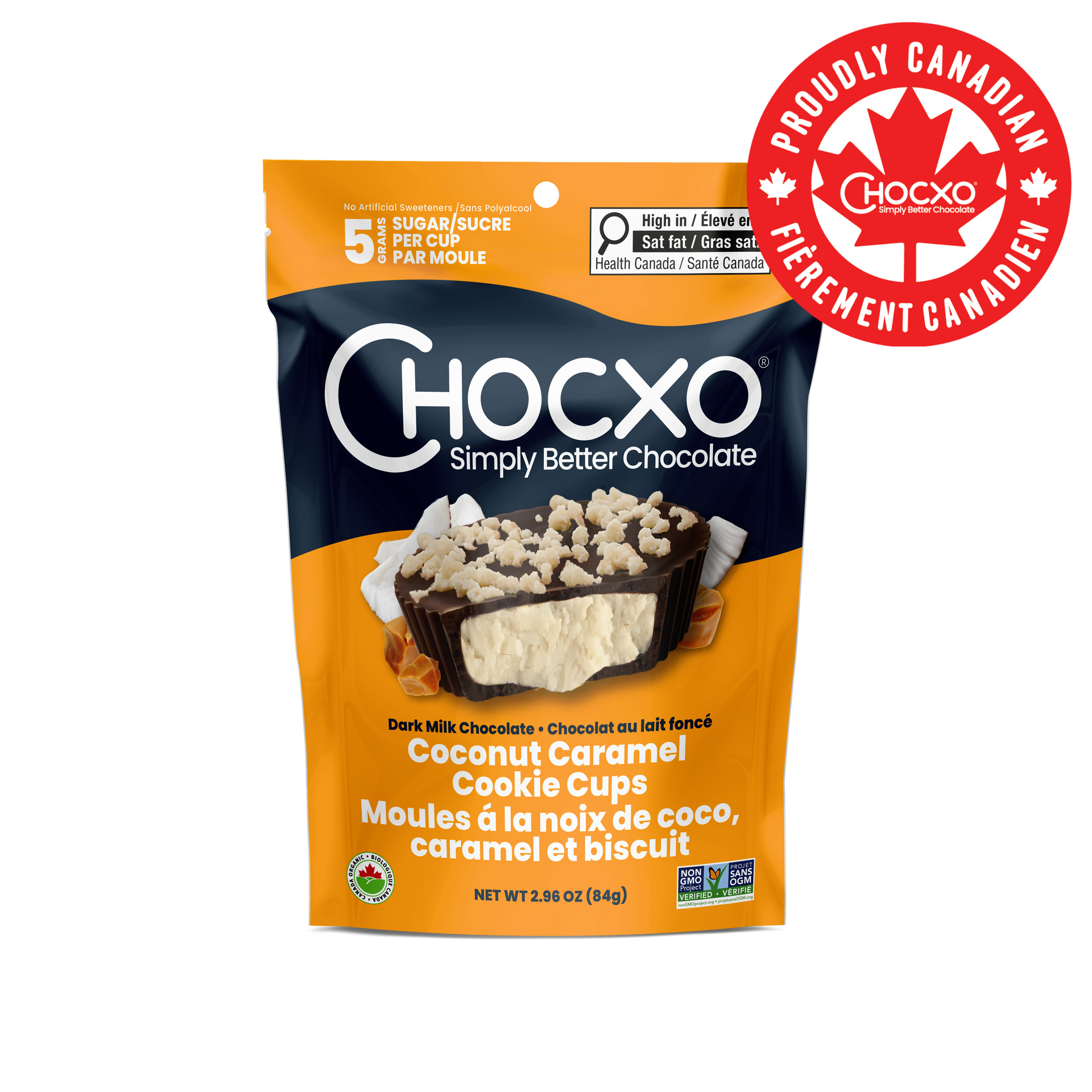 Dark Milk Chocolate Coconut Caramel Cookies Cups – Chocxo.ca
