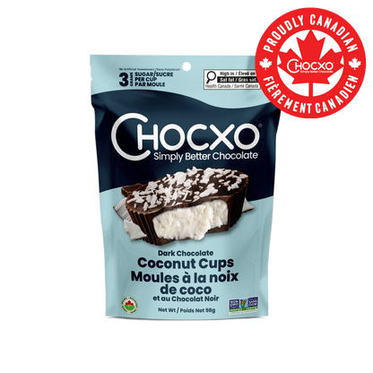 Dark Chocolate Coconut Cups - front of bag