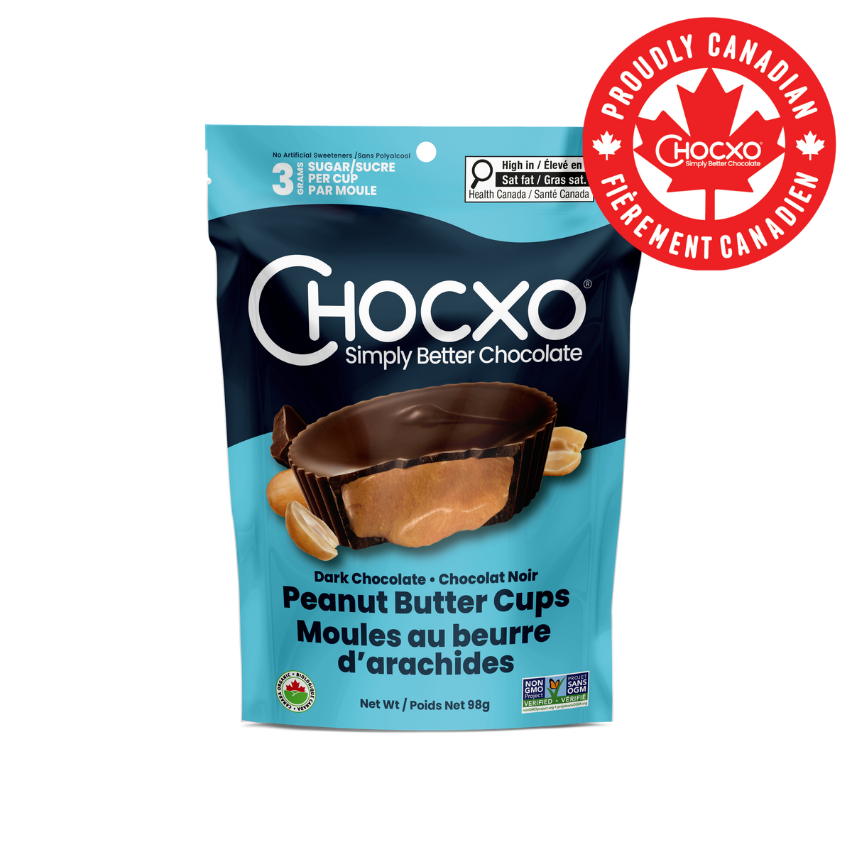 Dark Chocolate Peanut Butter Cups - front of bag