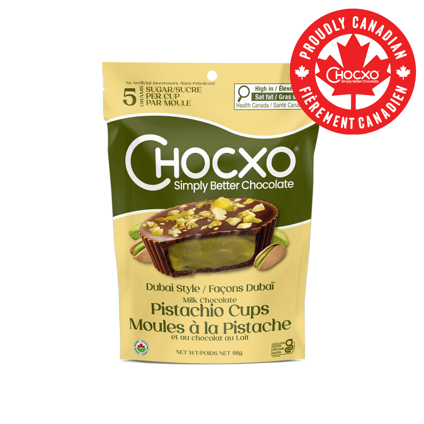 Milk Chocolate Dubai Style Pistachio Cups