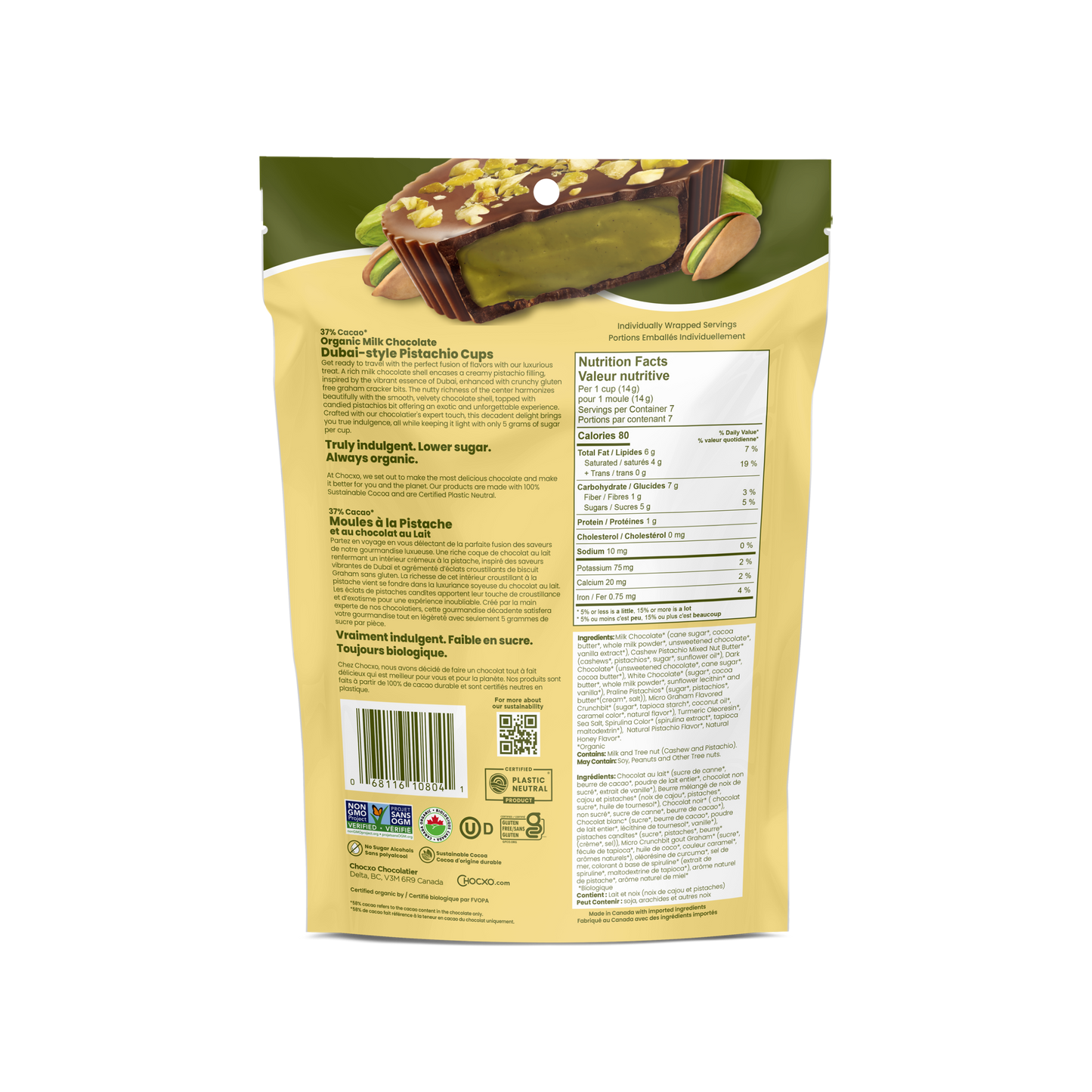 Milk Chocolate Dubai Style Pistachio Cups