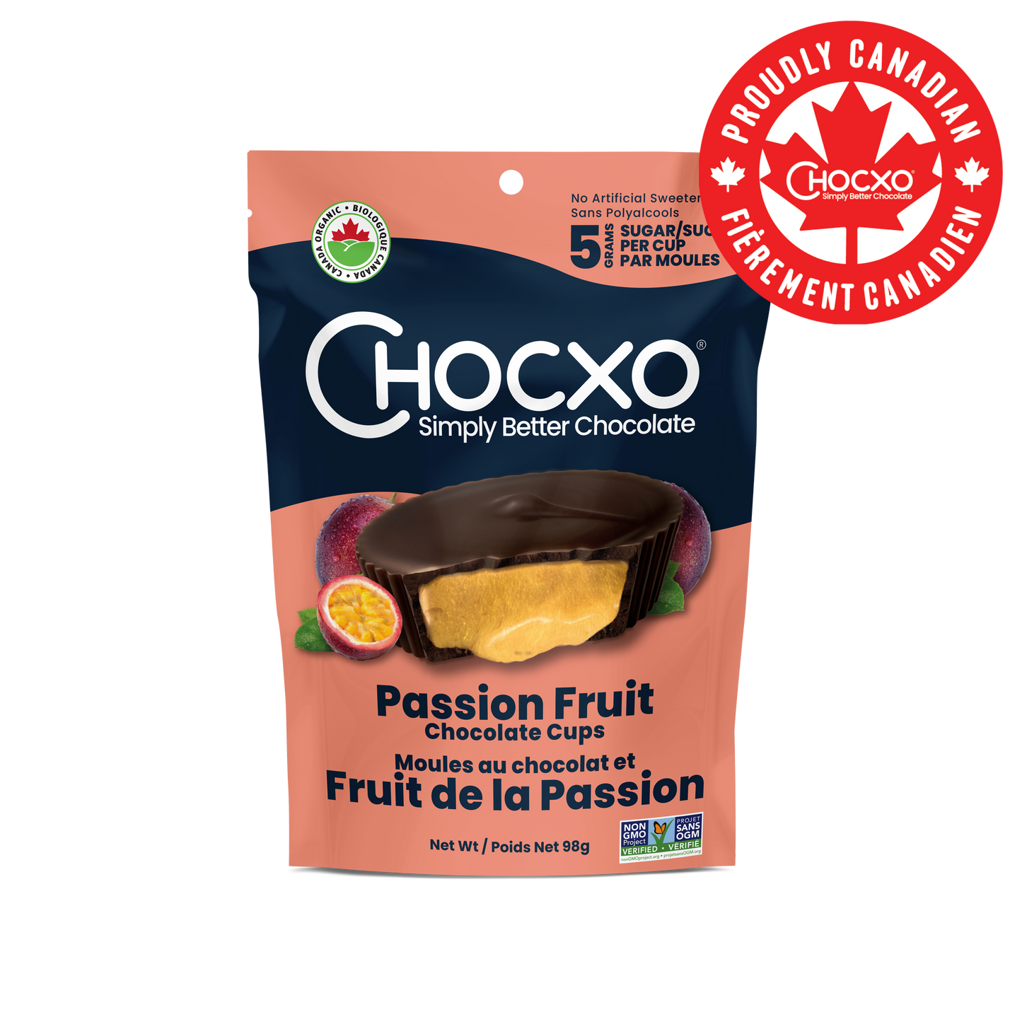 Dark Milk Chocolate Passion Fruit Cups