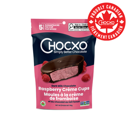 Dark Milk Chocolate Raspberry Crème Cups