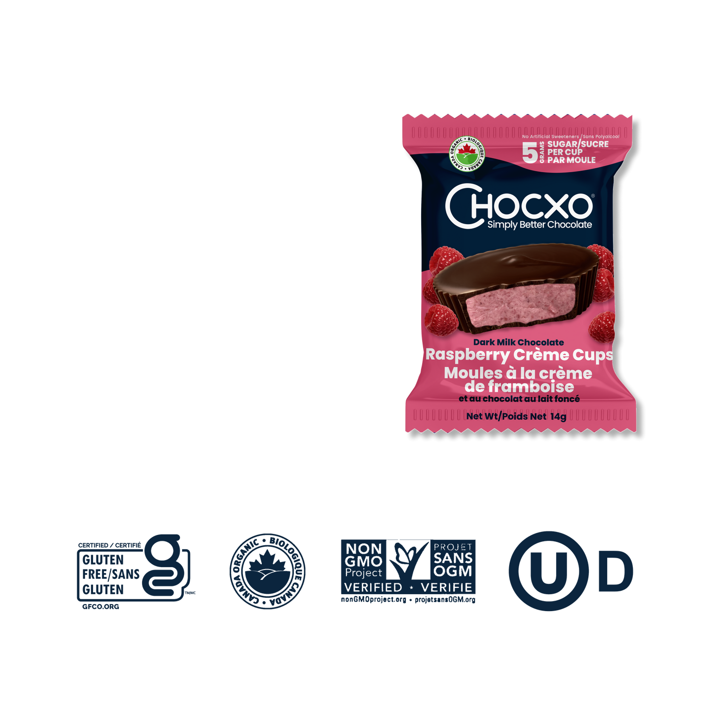 Dark Milk Chocolate Raspberry Crème Cups