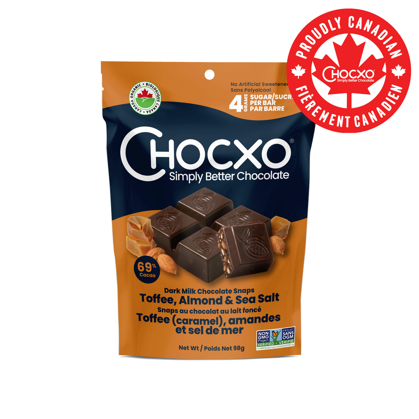 Dark Milk Chocolate Toffee, Almond & Sea Salt Snaps