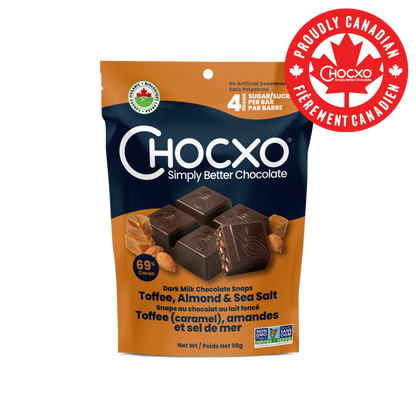 Dark Milk Chocolate Toffee, Almond & Sea Salt Snaps