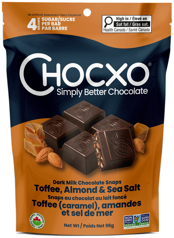 Dark Milk Chocolate Toffee, Almond & Sea Salt Snaps