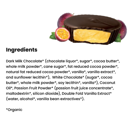 Dark Milk Chocolate Passion Fruit Cups